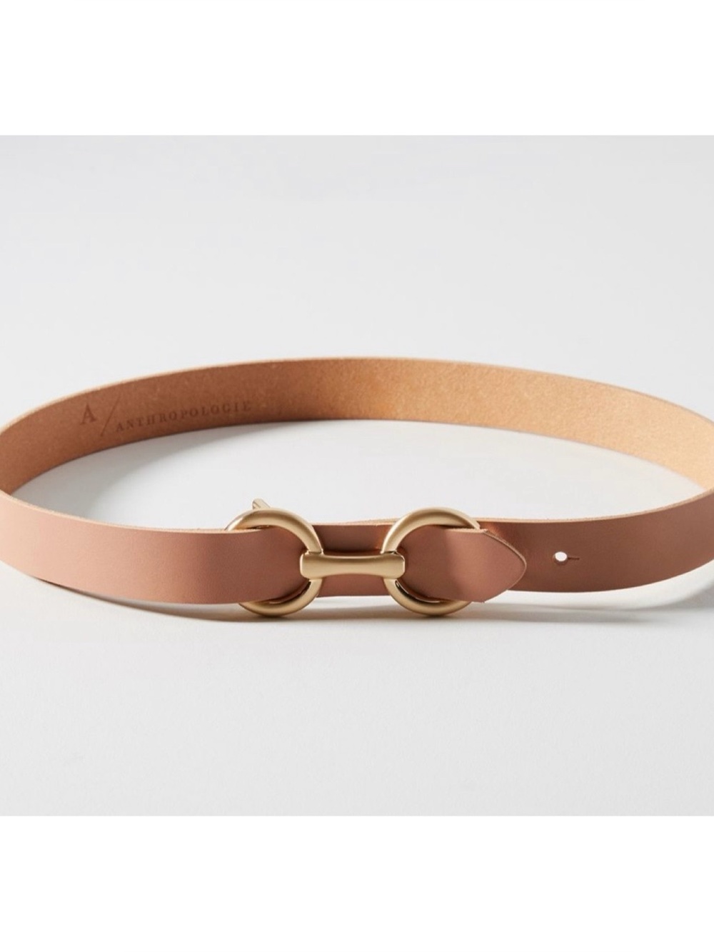NWOT Anthropologie Chantal Leather Belt In Neutral  Size Small